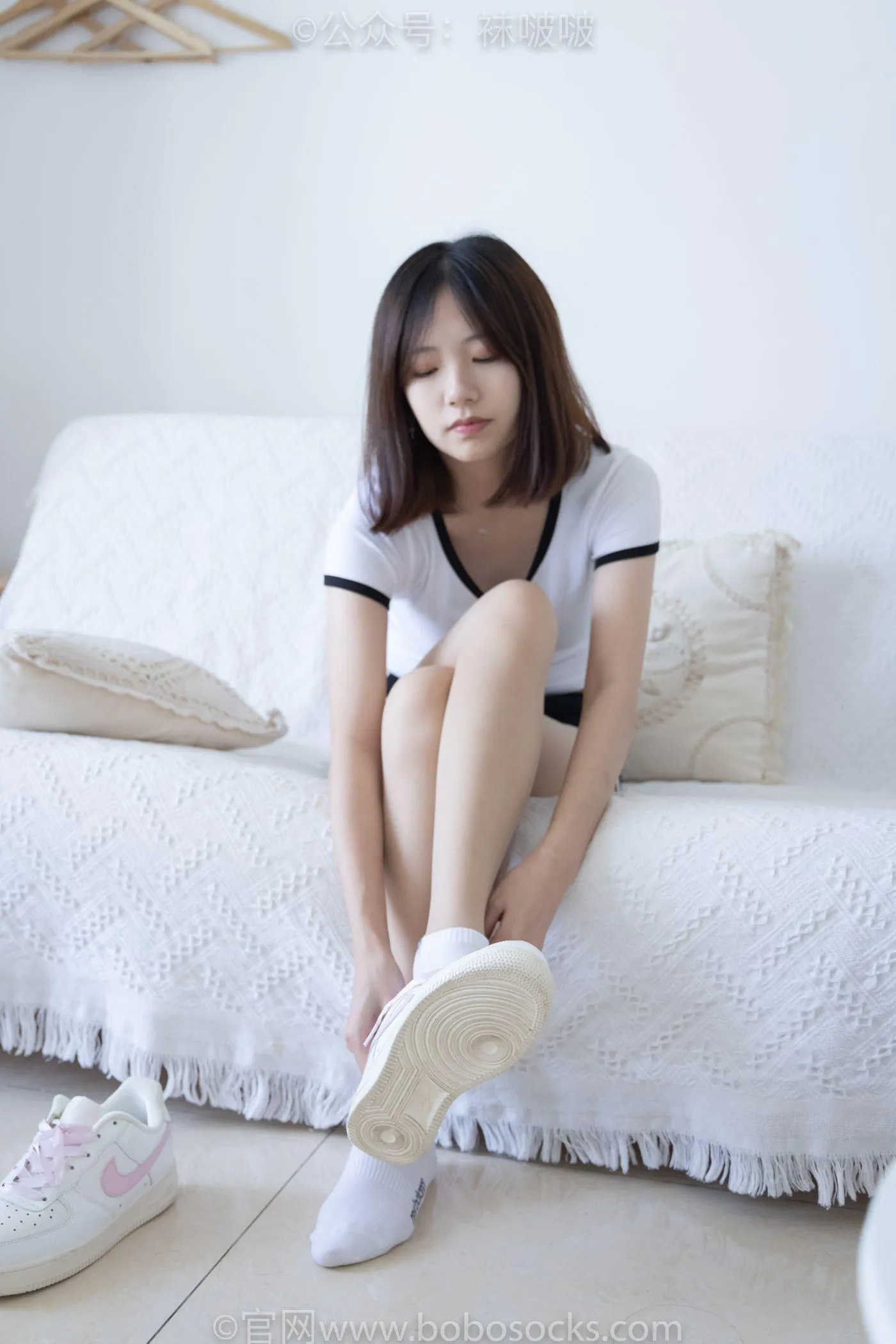 [BoBoSocks袜啵啵]NO.026 小甜豆-体操服、空军一号、白棉袜、肉丝 [149P]插图6